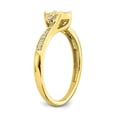 thumbnail image 6 of Solid 10k Yellow Gold Diamond Cluster Engagement Ring Size 6.5 (.1 cttw.), 6 of 7