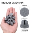 thumbnail image 2 of Tapones de goma de 13 mm/0.5" para viales Uxcell, 200 piezas, tapón de goma butílica de tres patas para vial de vidrio, gris, 2 of 5