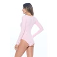 thumbnail image 3 of M&M SCRUBS Long Sleeve Scoop Neck Body Suit-Breathable Cotton Stretch(Pink, 3X-Large), 3 of 6