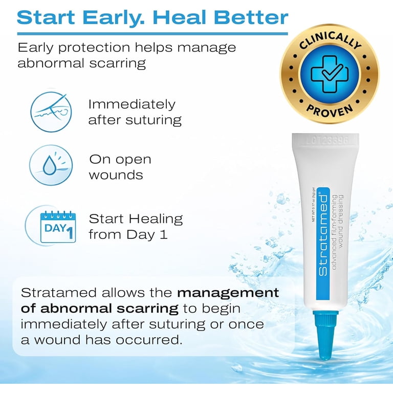 Stratamed Film-Forming Wound Dressing Gel for Open Wounds and Scar
