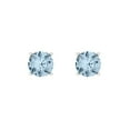 thumbnail image 3 of Clara Pucci 0.5Ct Blue Round Cut VVS1 Screw Back Stud 14k Solid hypoallergenic Gold Designer Earrings For April, 3 of 7