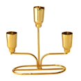 thumbnail image 2 of Candelabro de metal, soporte para velas, candelabro de hierro forjado para centro de mesa, para bodas, festivales, de comedor, chimeneas, Oro, 2 of 8