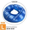 thumbnail image 2 of 1 collar para mascotas, para perros y gatos, a cuadros, inflable, protector de cabeza, anillo para el cuello antimordeduras y antilamidos., 2 of 5