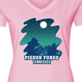 thumbnail image 4 of Inktastic Smoky Mountains Pigeon Forge Tennessee with Bear Women's V-Neck T-Shirt, 4 of 5