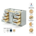 thumbnail image 2 of Ariel Hepburn 48 In. Single Sink Base Cabinet In Grey, 2 of 10