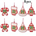 thumbnail image 2 of 8PCS Christmas Hanging Ornament Creative Decorative Wood Xmas Tree Ornament, 2 of 3