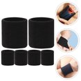 thumbnail image 2 of Miangastore 6 x Bracelets en Polyester Coton Noir Protection des Poignets pour Football Entraînement Physique Intérieur, 2 of 9