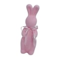 thumbnail image 4 of Figura de conejo de Pascua flocada, decorativa y creativa, adorno de conejo Rosa, 4 of 9