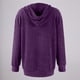 thumbnail image 4 of Suéteres para Mujer, Sudaderas de Punto de Larga con Cremallera, Sudaderas Acanaladas, Sudaderas Casuales Holgadas con Bolsillo. Púrpura M, 4 of 10