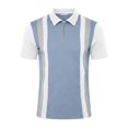 thumbnail image 4 of Afdoent Polo Shirts For Men Color Block Zip Short Sleeve Polo Shirt Casual Knit Breathable Activewear Tennis Sportswear Tops For Men, 4 of 4