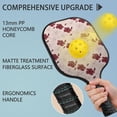 thumbnail image 2 of Pickleball Paddles Set,Pioneer Flower Floral Print Pattern Fiberglass Surface Pickleball Racket Set with 2 Indoor Outdoor Pickleball Balls and Pickleball Bag,Pickle-ball Equipment, 2 of 6