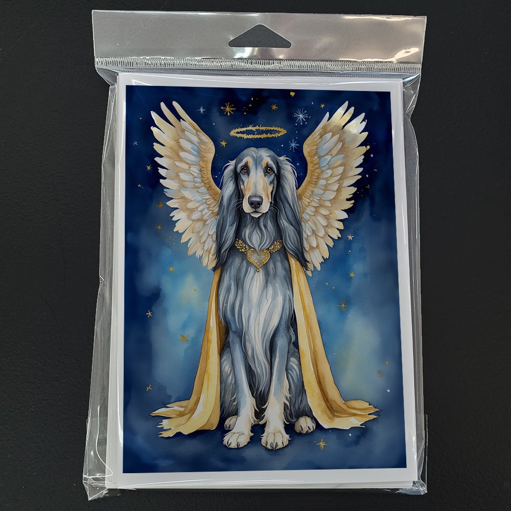 Afghan Hound My Angel Greeting Cards Pack of 8 7 in x 5 in