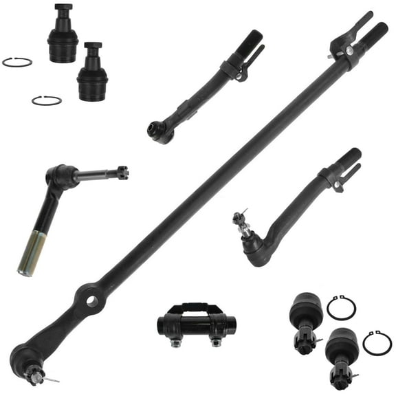TRQ 9 Piece Steering Suspension Kit Tie Rods Drag Link UpperLower Ball Joints PSA59882 Fits select: 2005-2007 FORD F250, 2005-2007 FORD F350