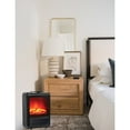 thumbnail image 2 of Optimus 1,200-Watt-Max Mini Electric Flame-Effect Fireplace Heater, Black, H-9300BK, 2 of 4