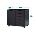 thumbnail image 4 of Rolling Storage Chest 9-Drawer Office Storage Cabinet by Naomi Home, Black, 1 Unit, 4 of 8
