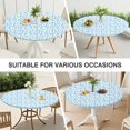 thumbnail image 7 of Blue Christmas Snowflake Pattern Round Fitted Tablecloth with Elastic Edge,Dining Table Cover Waterproof,Outdoor Round Tablecloth for Camping,Dining,Indoor and Outdoor, 7 of 7