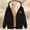 Black, variant on Hueook Jackets for Women Trendy Women's Fashionable Printed Fleece Hooded Sweatshirt Jacket Beige 3X