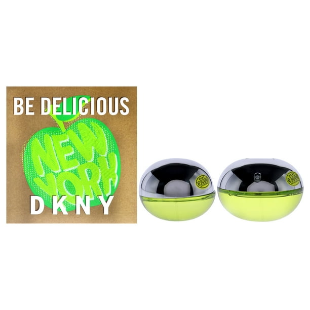 Set de regalo DKNY Be Delicious Donna Karan para mujer 2 piezas vaporizador EDP 3.4 oz y 1 oz