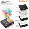 thumbnail image 5 of Shuttle Art Automatic Ink Control Acrylic Paint Markers, 24 Pastel Colors Brush Tip Acrylic Paint Pens for Rock Painting, Ceramic, Wood, Canvas, Glass, Stone, Fabric, Card Making, 5 of 9