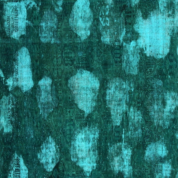 Ahgly Company Indoor Square Abstract Light Blue Modern Area Rugs, 4' Square