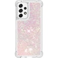thumbnail image 2 of Compatible with Samsung Galaxy A53 5G Case Glitter Liquid Cute Clear Phone Case Floating Quicksand Shockproof Protective Bumper Silicone Soft TPU Case for Samsung Galaxy A53 5G Star Pink YB, 2 of 12