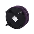 thumbnail image 5 of Maklaine Traditional Hardwood Tufted Round Ottoman Nailhead Accents in Purple, 5 of 11