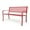 Pink, variant on QISHENSHUI 50" Outdoor Bench Metal with Floral Back, Garden Bench Front Porch Benches for Yard Patio Entryway Park, 800lb Capacity - Blue
