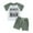 B0232-Green, variant on NIEWTR Toddler Boys Girls Summer Printed T-Shirt Plaid Elastic Shorts 2Pcs Little Kids Outfits Set Cartoon Print 2PCS Set Gift For 18-24 Months 2t 3t 4t 5t 6t Summer Pjs kids,6-12 Months