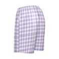 thumbnail image 5 of Men’s Sleep Shorts Relaxed Fit Lounge Pants with Pockets Mens Pajama Loungewear Home Wear Comfort Purple and White Plaid X-Large, 5 of 7