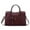 Burgundy, variant on Patricia Vegan Leather Women's Duffle Bag, Elegant Weekender Purse Handbag by Mia K - Tan