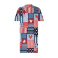thumbnail image 4 of Wycnly Independence Day Dresses for Women Loose Pocket 4th of July Swing Tunic Tshirt Midi Dresses Short Sleeve V-Neck Gnome Graphics Summer Knee-Length Formal Dress Light Blue s, 4 of 4