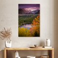 thumbnail image 2 of Elephant Stock Bear Lake Fall Sunset Wall Art - Vertical Multi Panel Canvas - Living Room Wall Decor - Nature Multi Panel - Blue And Purple Decor - 24" x 38", 2 of 8