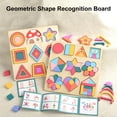 thumbnail image 3 of Juego de mesa de rompecabezas geométrico de madera para preescolar, aprendizaje de colores, formas geométricas, rompecabezas de combinación, juguete educativo para niños y niñas., 3 of 8