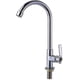thumbnail image 1 of Cold Water Sink Faucet Single Handle One Hole High Arc Deck Mount Stainless Steel Bar Faucet, 1 of 5
