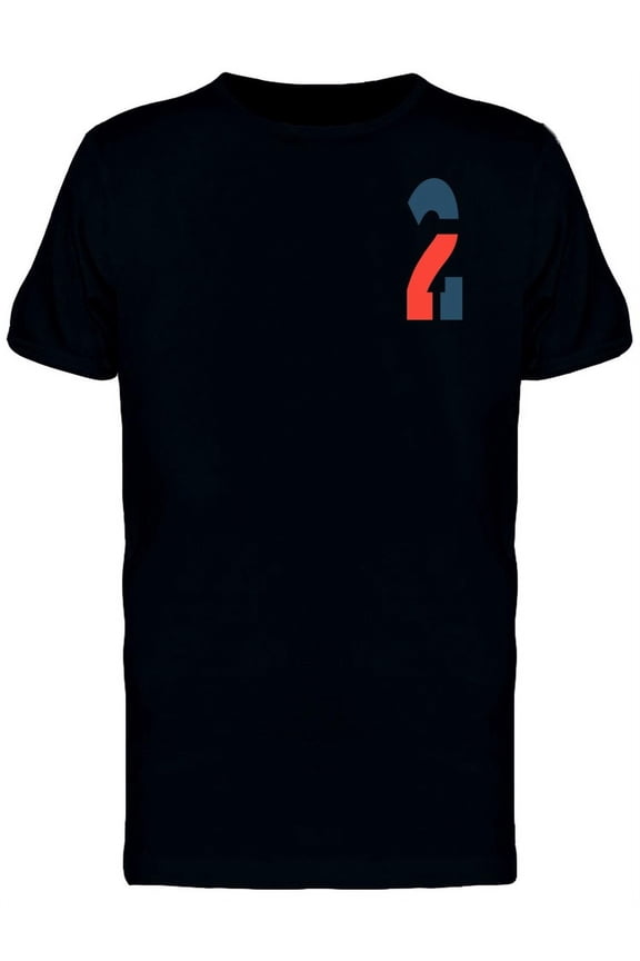 Upper Right Number 2 Logo T-Shirt Men -Image by Shutterstock, Male Large