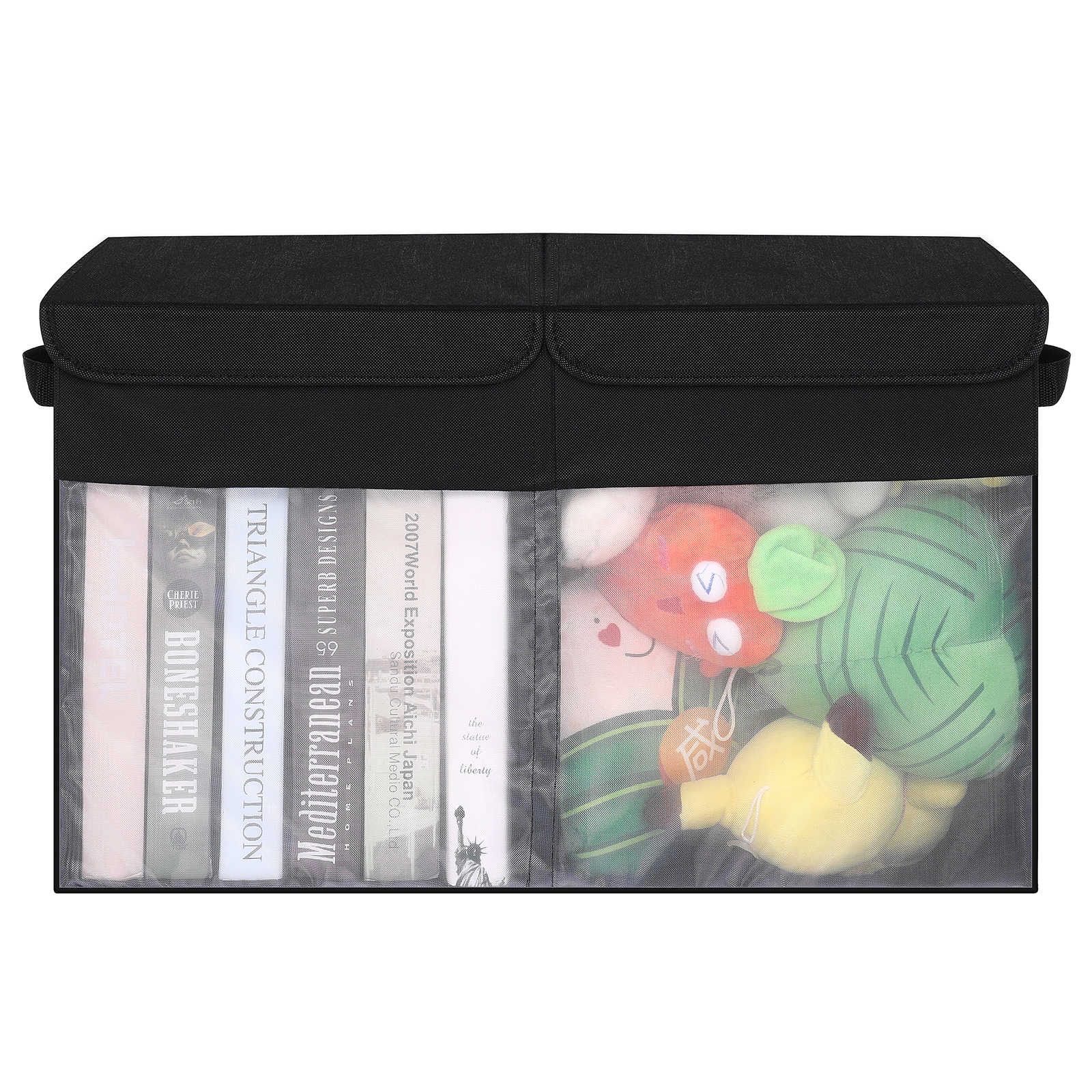 Toy Bin Collapsible Toy Storage With Clear Window Toy Box Storage