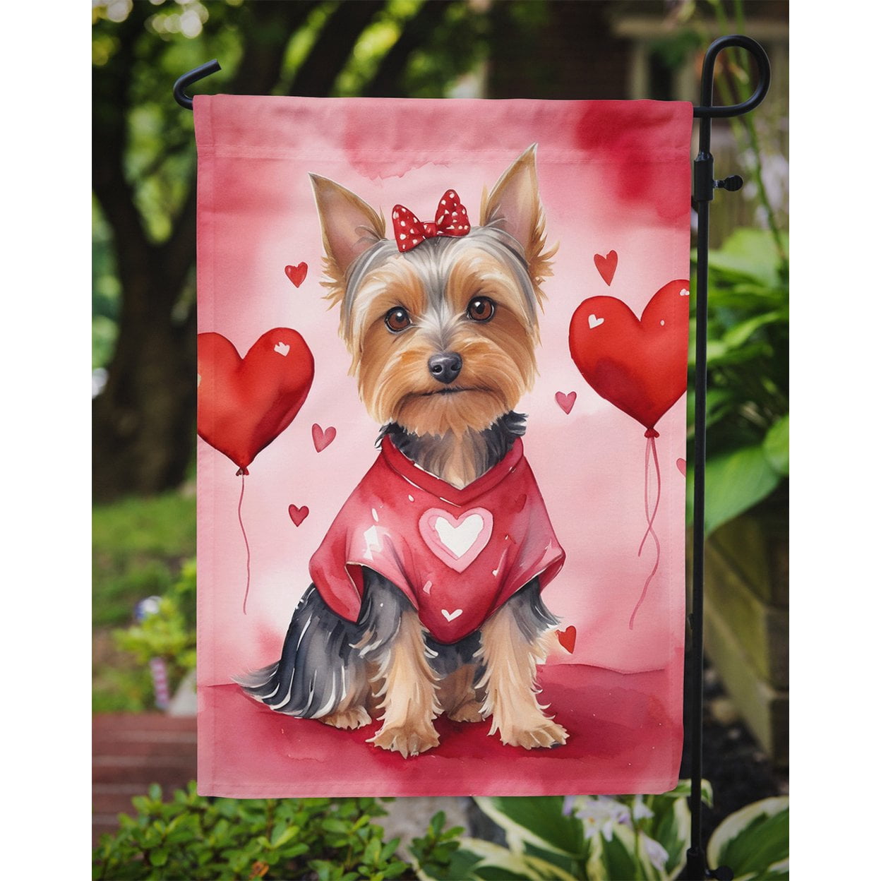 Silky Terrier My Valentine Garden Flag 11.25 in x 15.5 in
