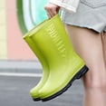 thumbnail image 7 of XIMIN Women's Rain Shoes Classic Fashion Mid Calf Ladies Water Shoes Non Large Bottom Women Rubber Shoes British Wading Boots, 7 of 7