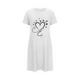 thumbnail image 5 of Camisón corto de talla grande para mujer, camisón de manga corta con estampado de pecho a la moda, camisón para mujer, 5 of 5