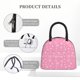 thumbnail image 4 of Fotbe Snowflake pink backgrounds Bolsa de Almuerzo con Estampado, Lonchera Aislada, Contenedor de Comida Reutilizable Tipo Cooler a Prueba de Fugas, 4 of 6