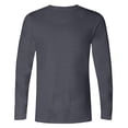 thumbnail image 5 of Mens Long Sleeve T Shirt Solid Color Crewneck Basic Tee Soft Polyester Cotton Blend Wrinkle Resistant Casual, 5 of 5