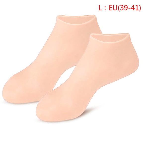 1Pair Silicone Moisturizing Gel Heel Socks Cracked Foot Skin Care Protector