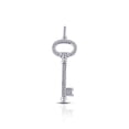 thumbnail image 1 of Diamond Traces UD-OS2966-8553 0.51 Carat Total Natural Diamonds 14K White Gold Pave Setting Key Fashion Pendant, 1 of 1