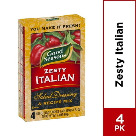 Good Seasons Zesty Italian Dry Salad Dressing and Recipe Mix, 4 ct -