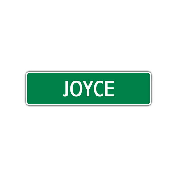 Joyce Girls Children Name Letter Printed Label Indoor Outdoor Unique Wall Plaque Decoration Aluminum Metal Sign 4"x13.5"