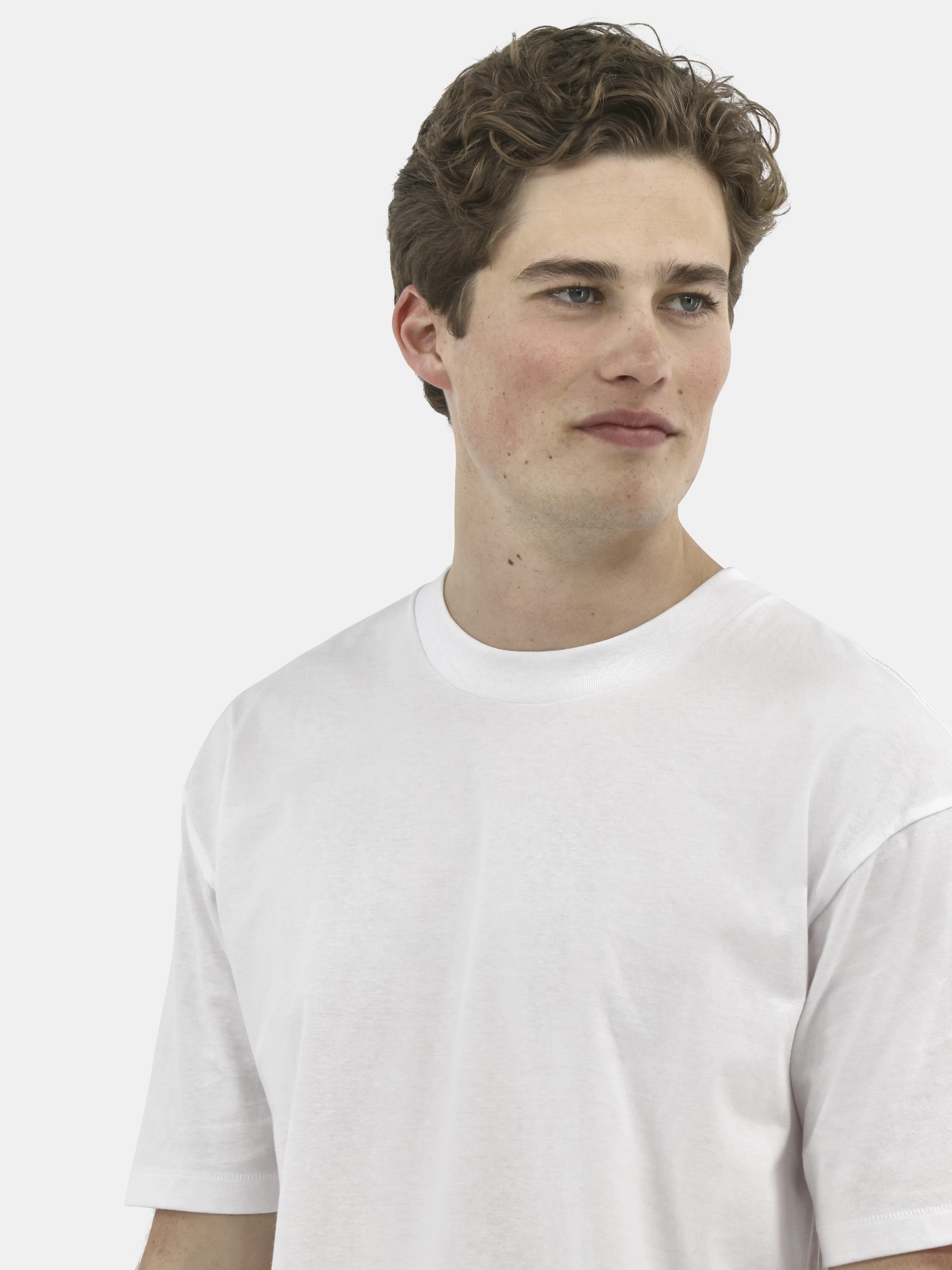 No Boundaries Cotton Oversized Cropped Tee with Short Sleeves, 2-Pack, Men's and Big Men's XS-5XL