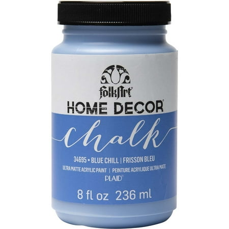 UPC: 0028995346958 | FolkArt Home Décor Chalk Acrylic Craft Paint Blue Chill Ultra Matte Finish 8 fl oz