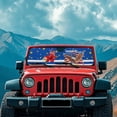 thumbnail image 3 of HUIACONG 250 Years Flag Flowers Windshield 250th Sunshade, Sun Visor for UV Rays & Heat Protection, for Wrangler, Compass, Gladiator & Renegade , Accessories 60x21 inches, 3 of 6