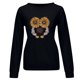 thumbnail image 3 of Puntoco mujeres o-cuello encantador búho impresión cómoda manga larga sudadera tops Puntoco Puntoco-1485, 3 of 4