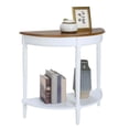 thumbnail image 2 of Covenience Concepts French Country Half-Round Entryway Table with Shelf, Dark Walnut/White, 2 of 3